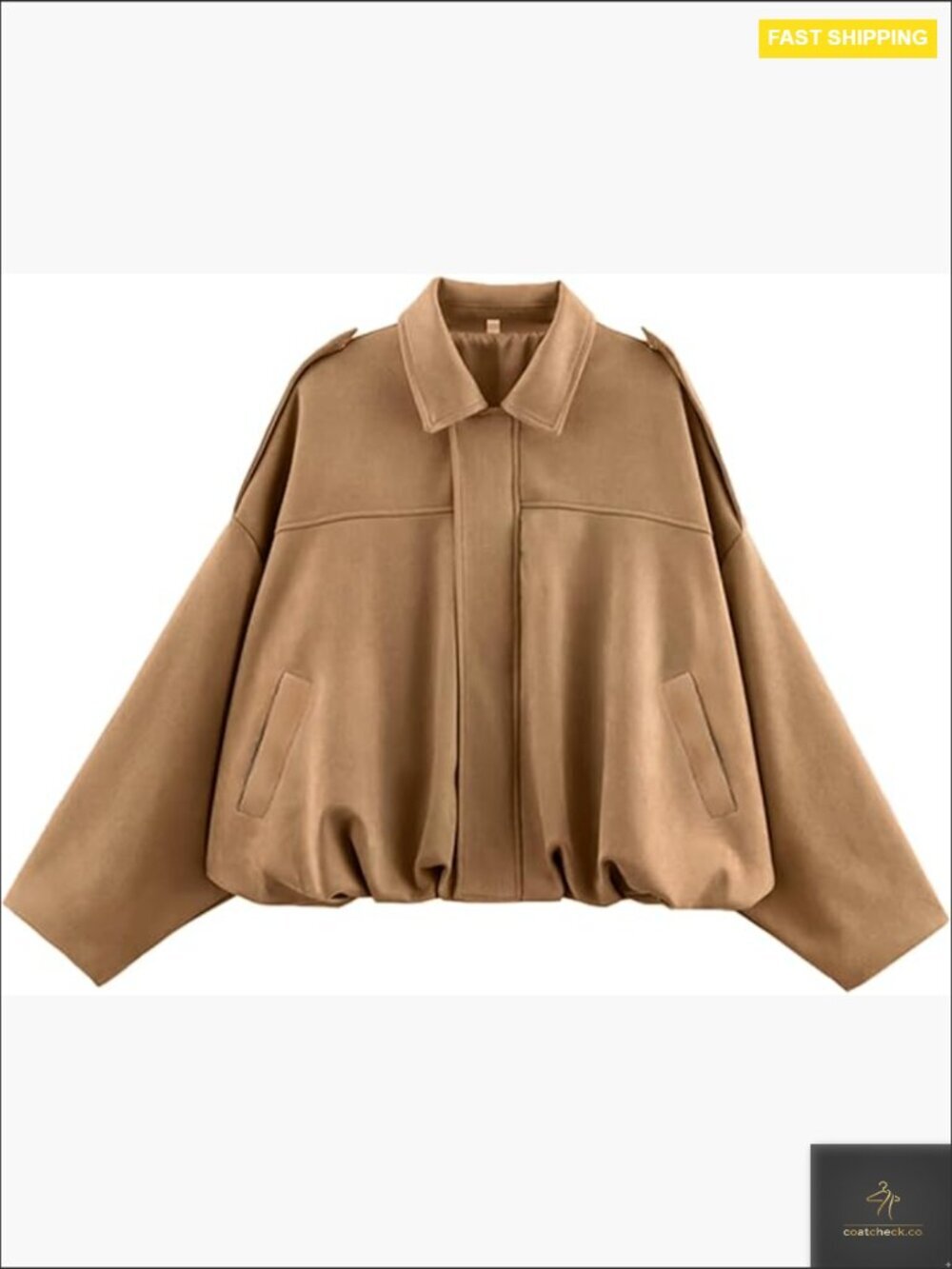 Faux Suede Bomber Jacket Oversized Pilot Coat Cropped Motorcycle Streetwear